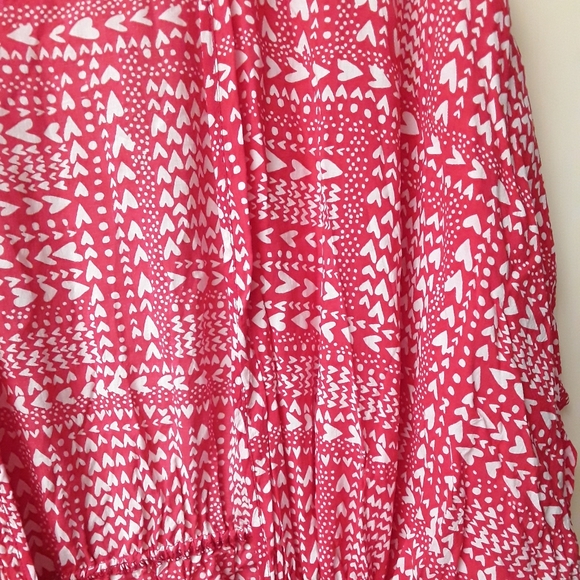 Red Hearts Victoria Secret Kimono Cardigan Top - Picture 8 of 8